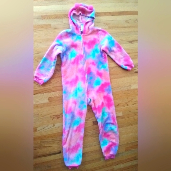 Multicolored one piece pajamas kids size large - Picture 1 of 1